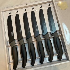 Brandani Inox Italian Serrated Steak Knife Set NEW Stainless Steel Knives